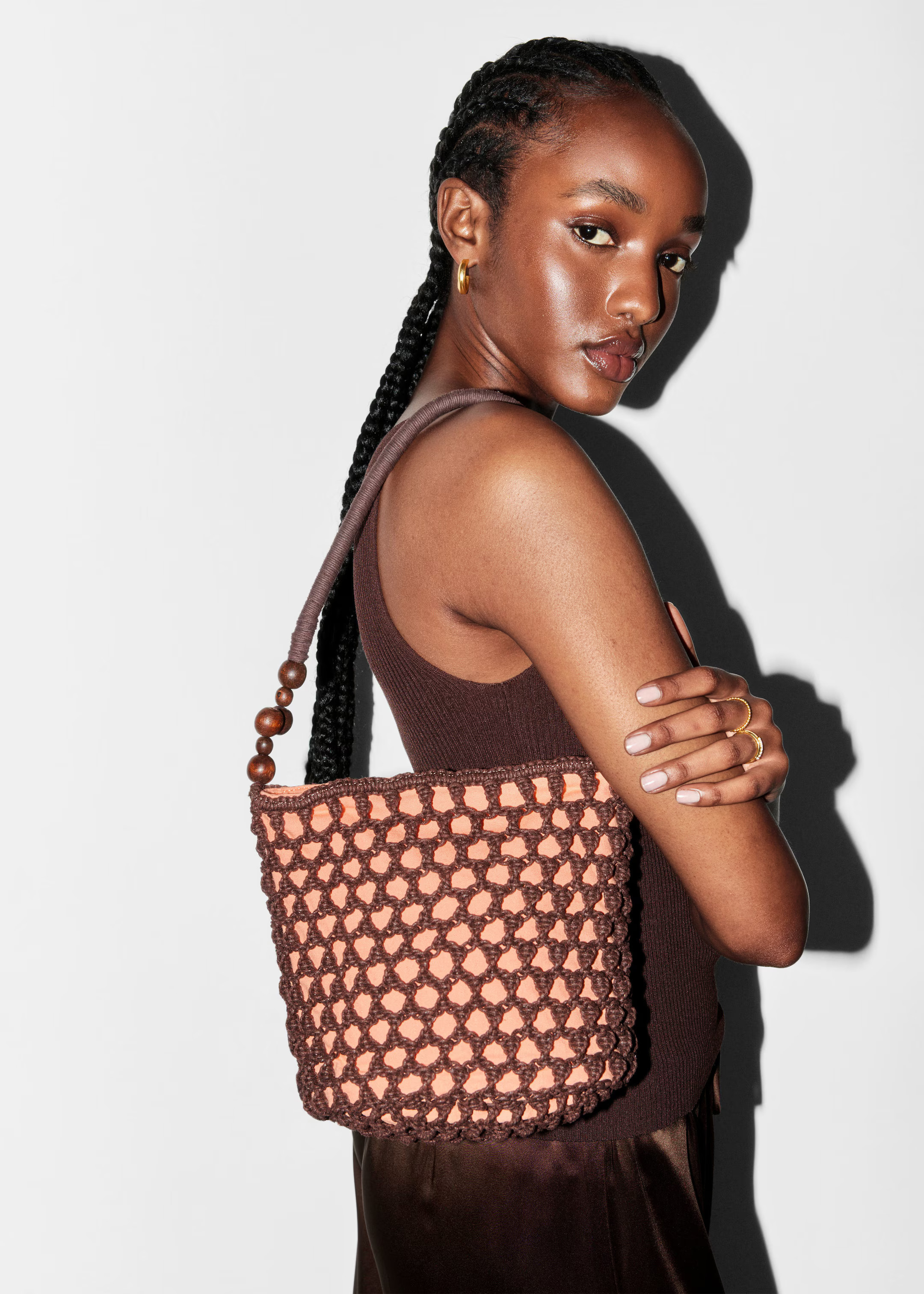 Bead-Detail Crocheted Bucket Bag | & Other Stories UK