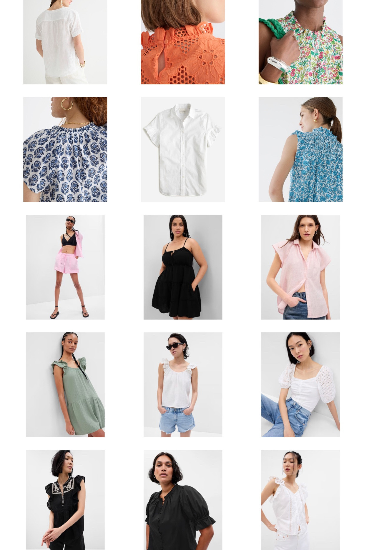 Easy throw on tops & dresses