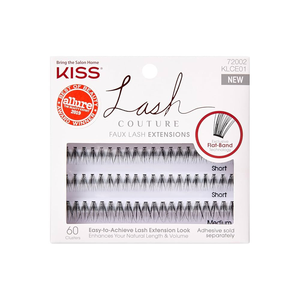 KISS Lash Couture Faux Mink Lash Extensions, Style 'Venus', Exclusive Flat-Band Technology, Short... | Amazon (US)