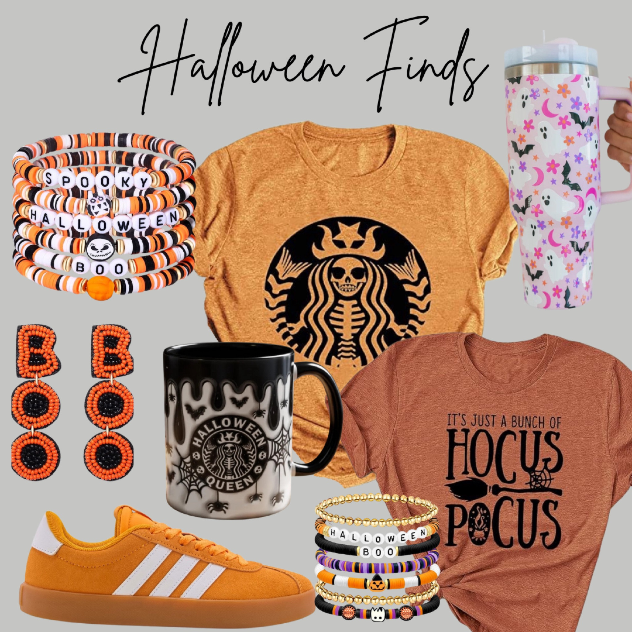 Halloween Shirt, Halloween coffee mug, fall sneakers, orange sneakers, Halloween bracelets, Halloween earrings, jewelry, Halloween tumbler cup
#halloween #halloweenoutfit #hallowenearrings #fallsneakers #halloweenshirt

#LTKHalloween #LTKSaleAlert #LTKFindsUnder50