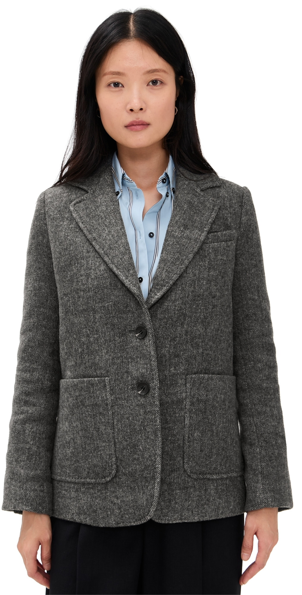 Favorite Daughter The Cheshire Coat Grey Twill XS | Shopbop