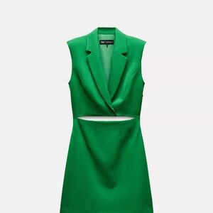 Zara Green Sleeveless Dress | Poshmark