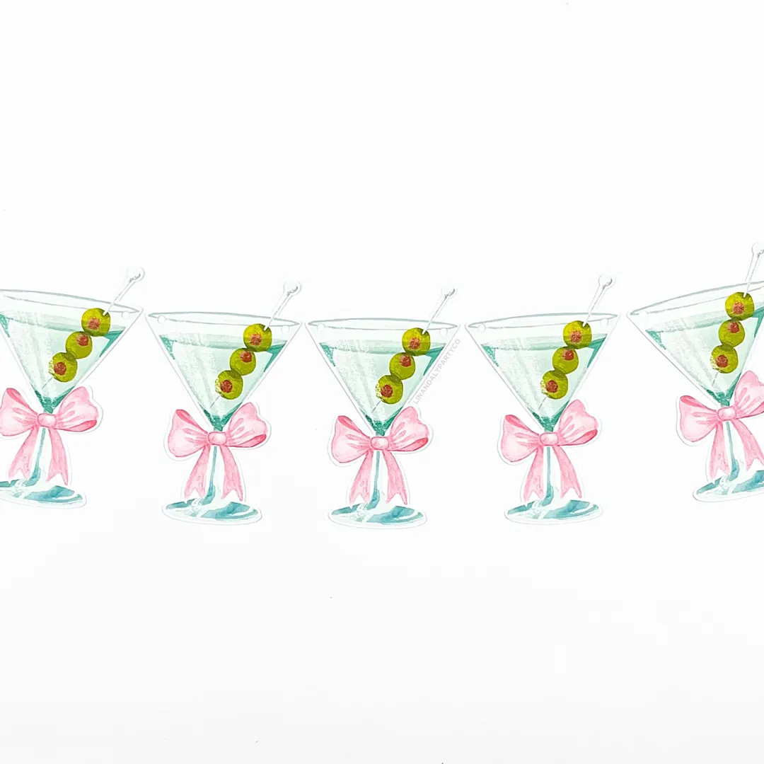 Olive Martini Garland, Paper Banner, Party Decorations - Etsy | Etsy (US)