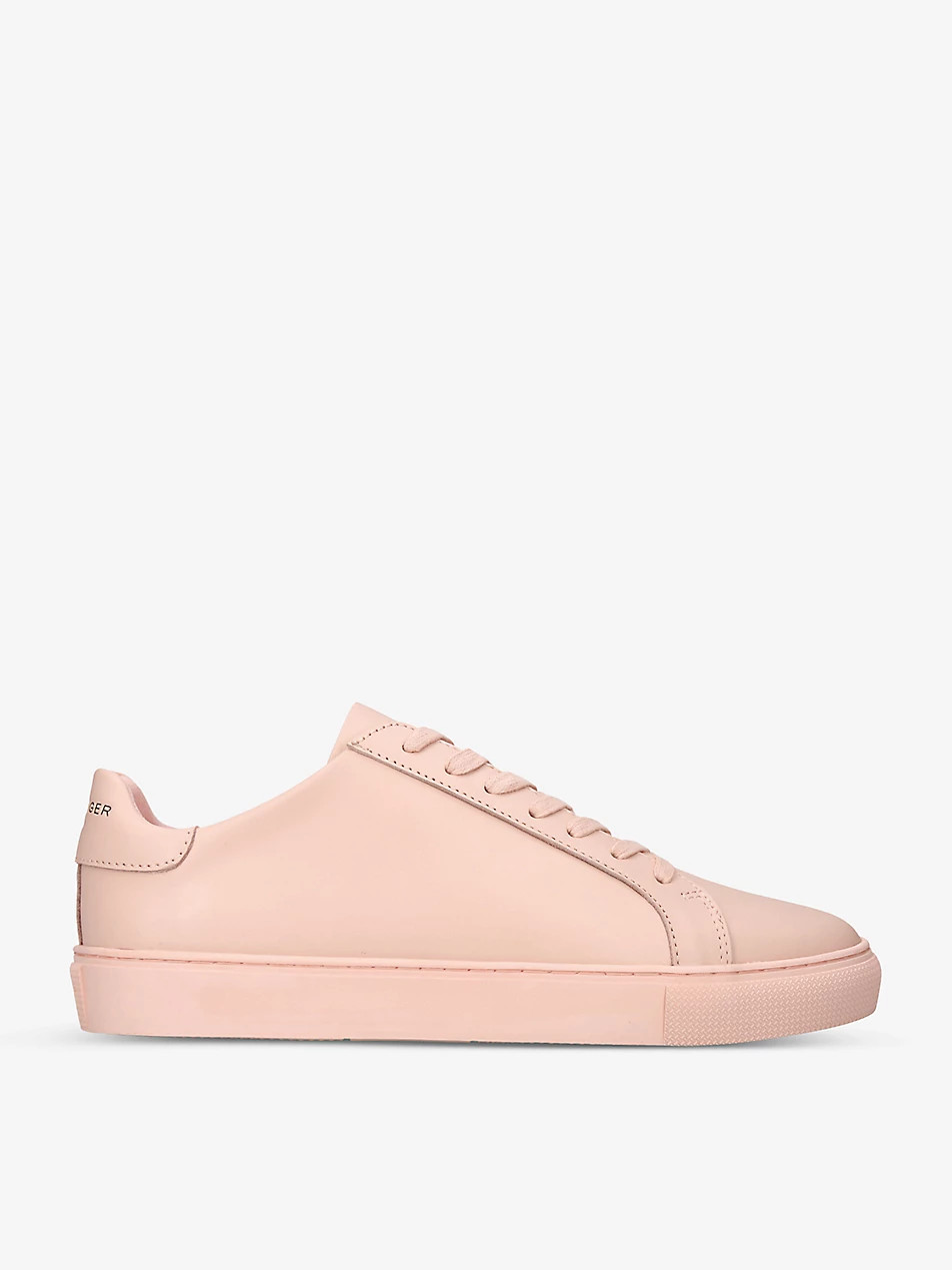 Lennon logo-embossed leather low-top trainers | Selfridges