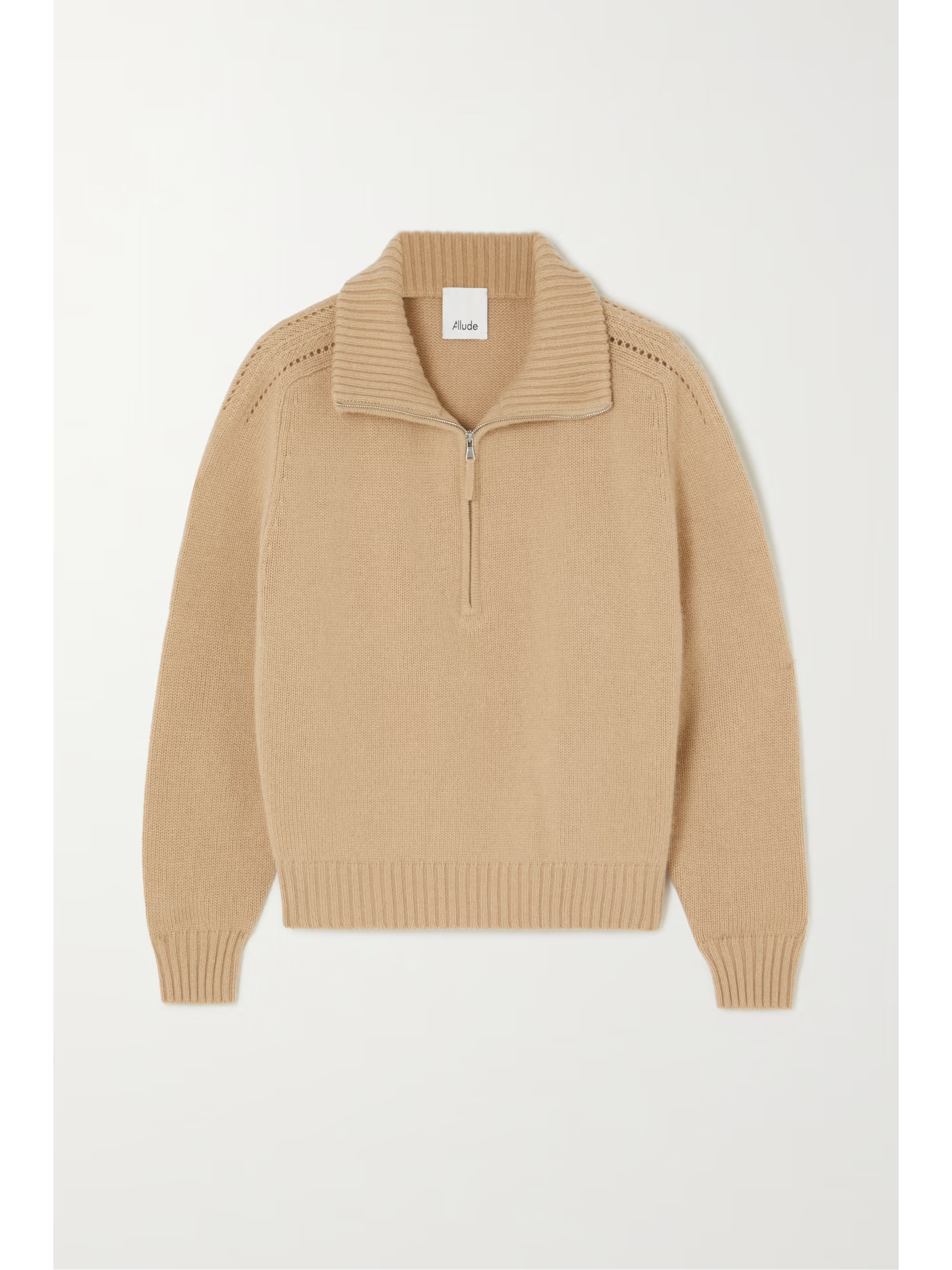 Pointelle-trimmed wool and cashmere-blend sweater | NET-A-PORTER (US)