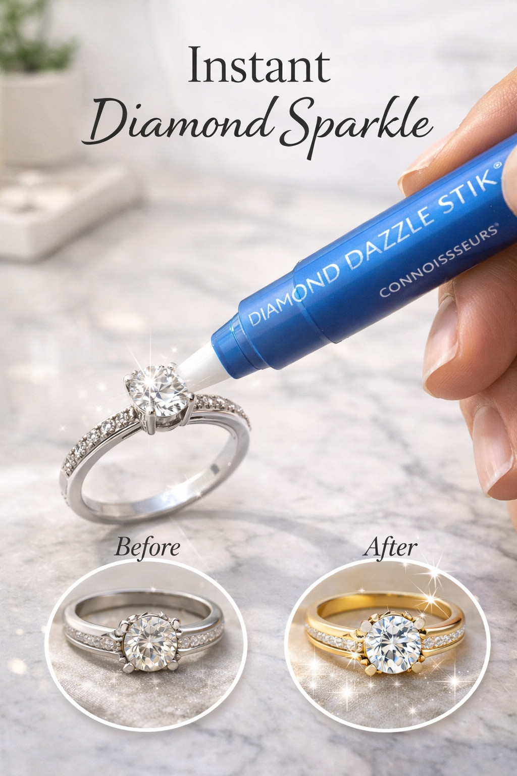 Bring dull diamonds back to life with the CONNOISSEURS Diamond Dazzle Stik. This portable jewelry cleaner gently removes buildup from rings, earrings, and precious stones to instantly restore sparkle. Perfect for at-home touch-ups or on-the-go shine, this cult-favorite pen is a must-have for engagement rings and fine jewelry lovers.
#DiamondDazzleStik #JewelryCleaning #RingCleaning #SparkleHack
#TikTokMadeMeBuyIt #JewelryCare #EngagementRing #AmazonFinds #LuxuryEssentials 

 #LTKdayinmylife #LTKselfcare #LTKHome