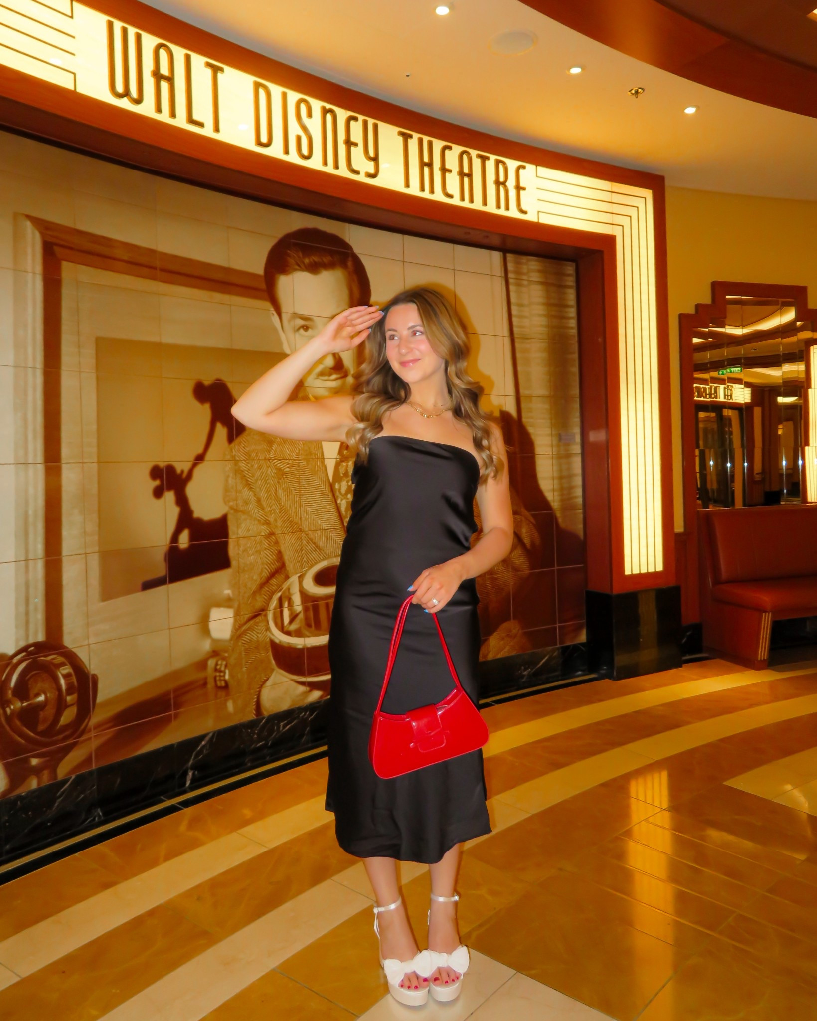 Wearing a size small in the dress!