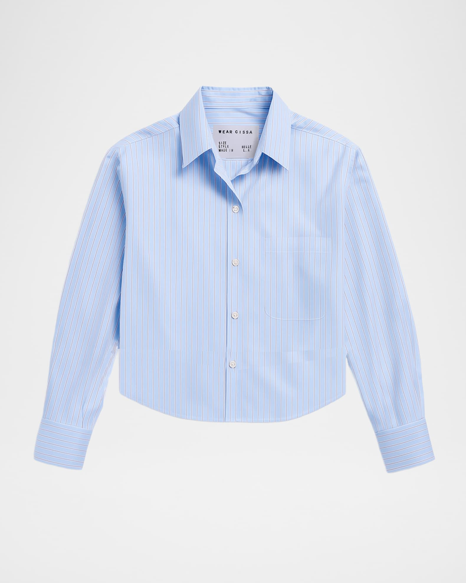CISSA The Belle Striped Button-Front Shirt | Neiman Marcus