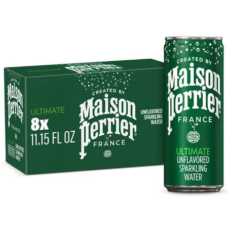 Maison Perrier Unflavored Ultimate Sparkling Water, 11.15 fl oz, 8 Pack Cans | Walmart (US)
