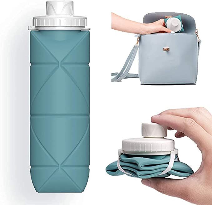 SPECIAL MADE Collapsible Water Bottles Leakproof Valve Reusable BPA Free Silicone Foldable Travel... | Amazon (US)