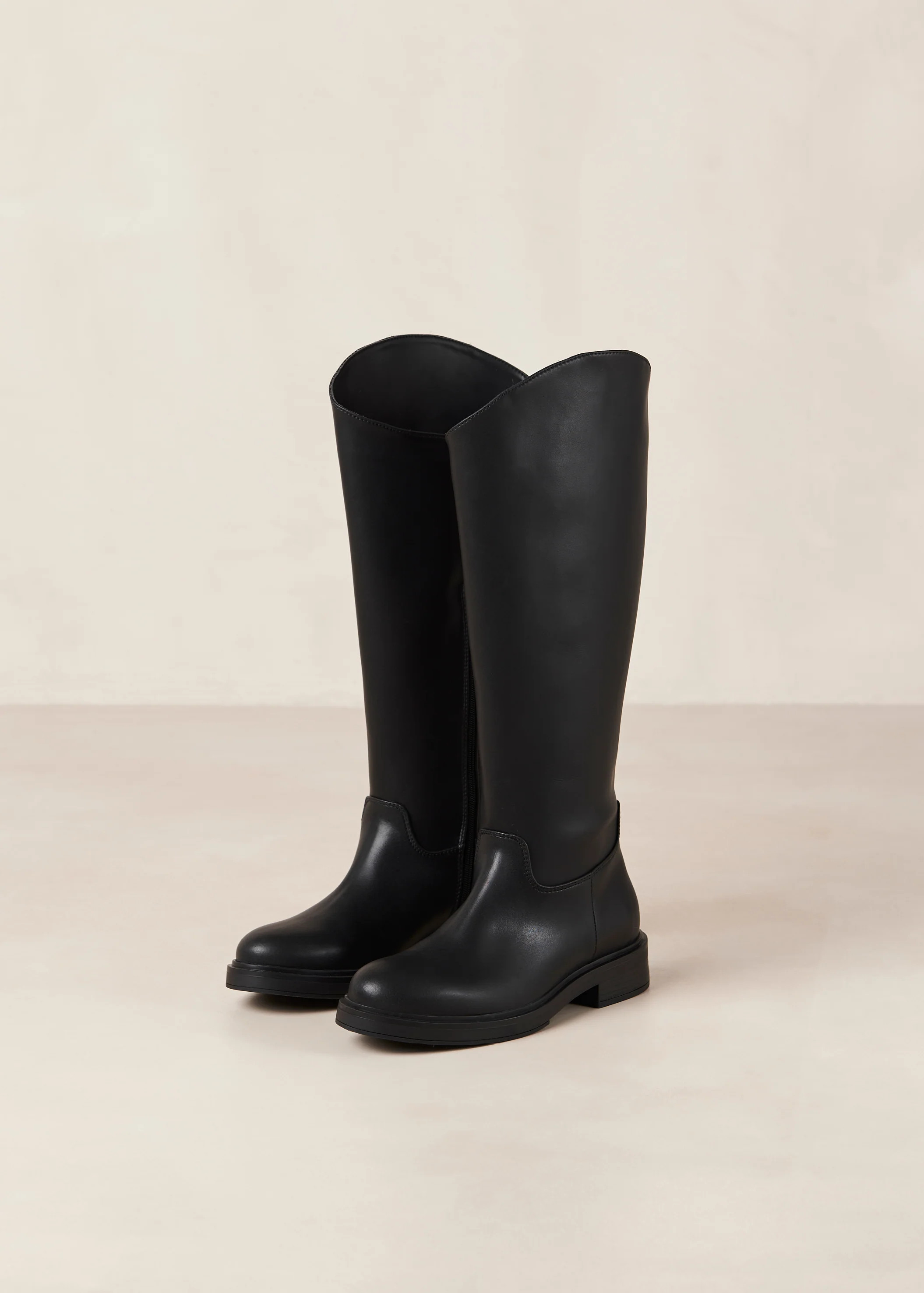 Carson - Black Vegan Riding Boots | Alohas FR