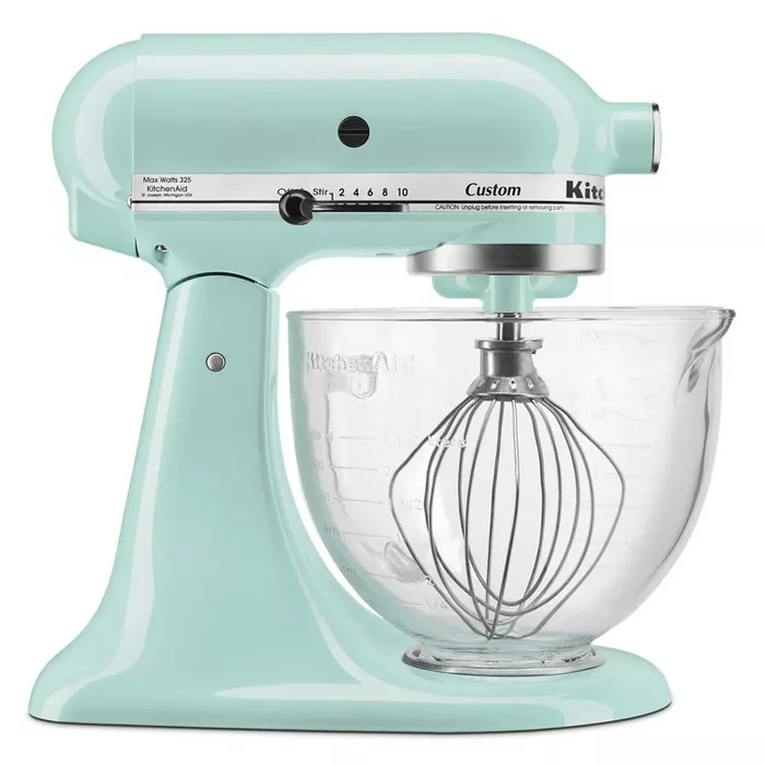 KitchenAid 5qt Glass Bowl Tilt-Head Stand Mixer with Flex Edge Beater - KSM154GBQ3 | Target