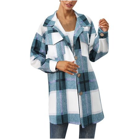 Zhifulu Women Winter Cardigan Casual Winter Outerwear for Women Long Sleeves Baggy Trendy Turndown W | Walmart (US)