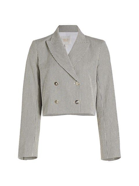 Perfect Waiter Wool Cropped Double-Breasted Blazer | Saks Fifth Avenue