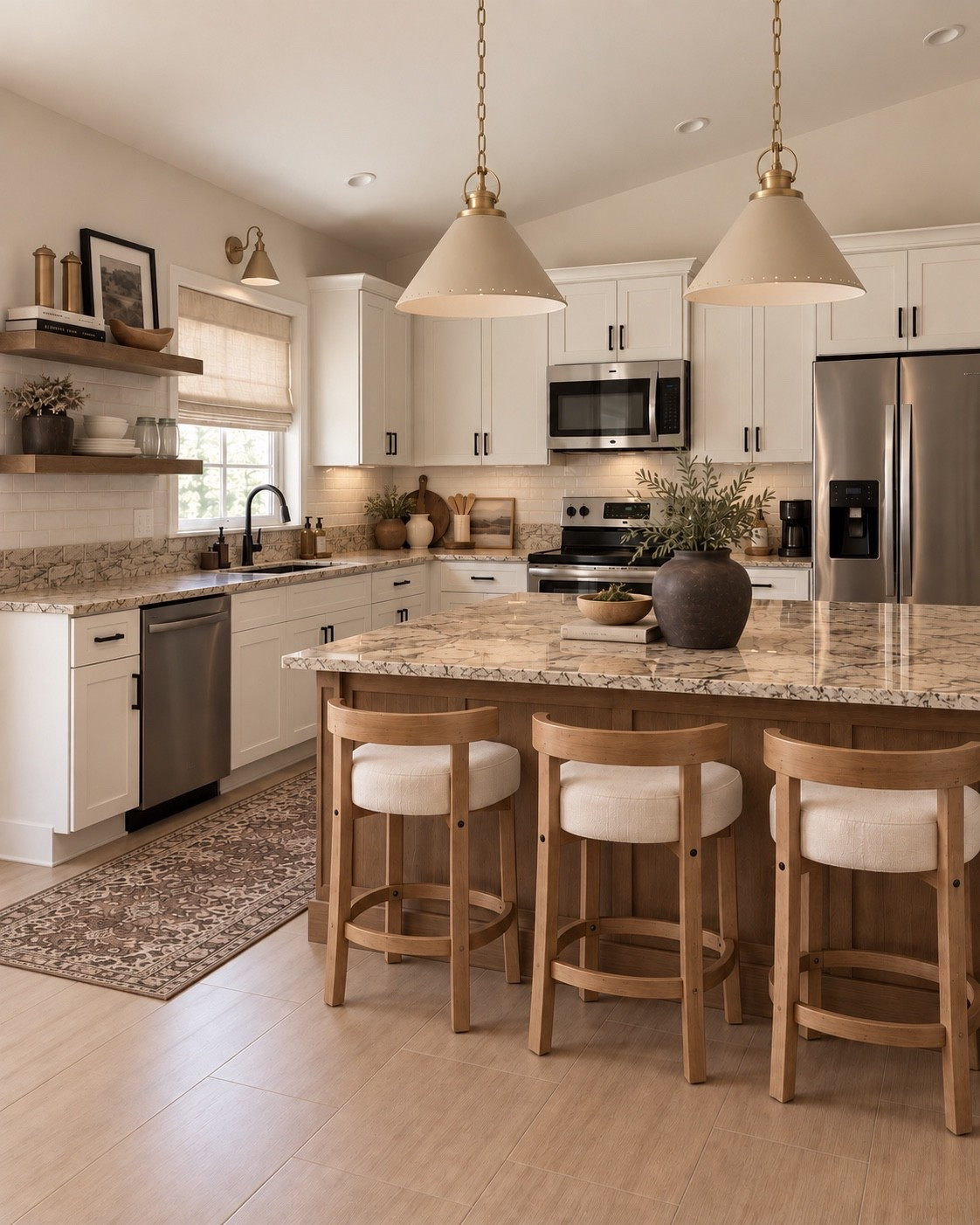 This kitchen is all about soft neutrals, warm wood tones and thoughtful details that make the whole space feel light, inviting and beautifully collected 🤎