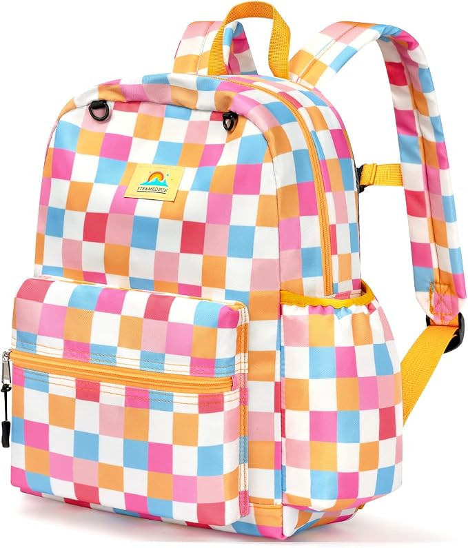 STEAMEDBUN Kids Backpack for Boys Girls 5-8, 15inch Girls Boys Backpacks Kindergarten | Amazon (US)