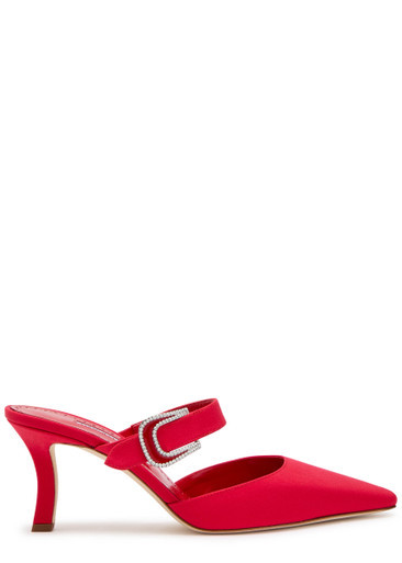 Jabita 70 crepe de chine mules | Harvey Nichols