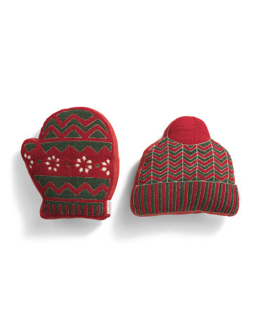 2pk Hat And Gloves Pillows | TJ Maxx