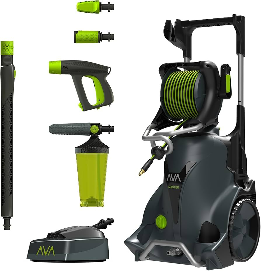 AVA Pressure Washer, Master P60 with Zero Force Pistol and "Follow-Me" hose reel - 145 Bar 500 L/... | Amazon (UK)