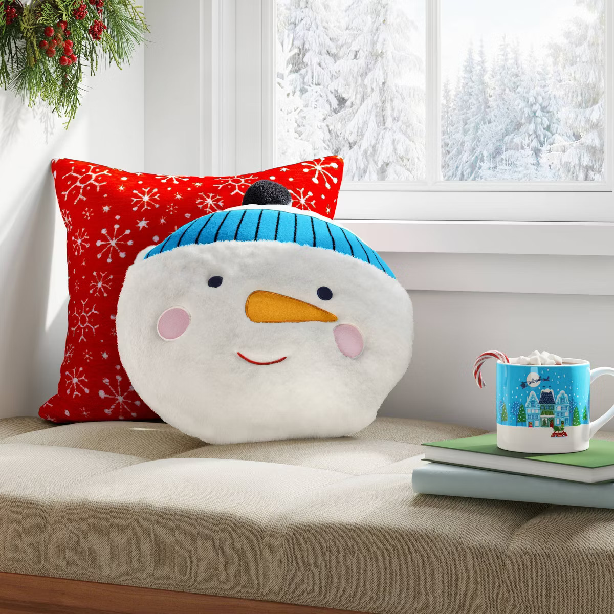 15"x15" Reversible Santa to Snowman Christmas Novelty Throw Pillow - Wondershop™​​​​​... | Target