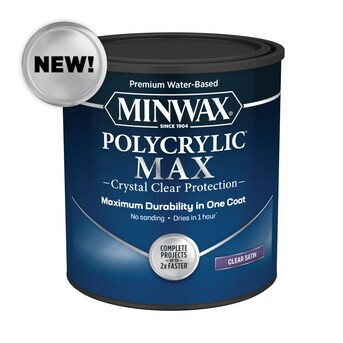 Minwax Polycrylic Max Water-based Clear Transparent Satin Interior Stain (1-quart) | Lowe's
