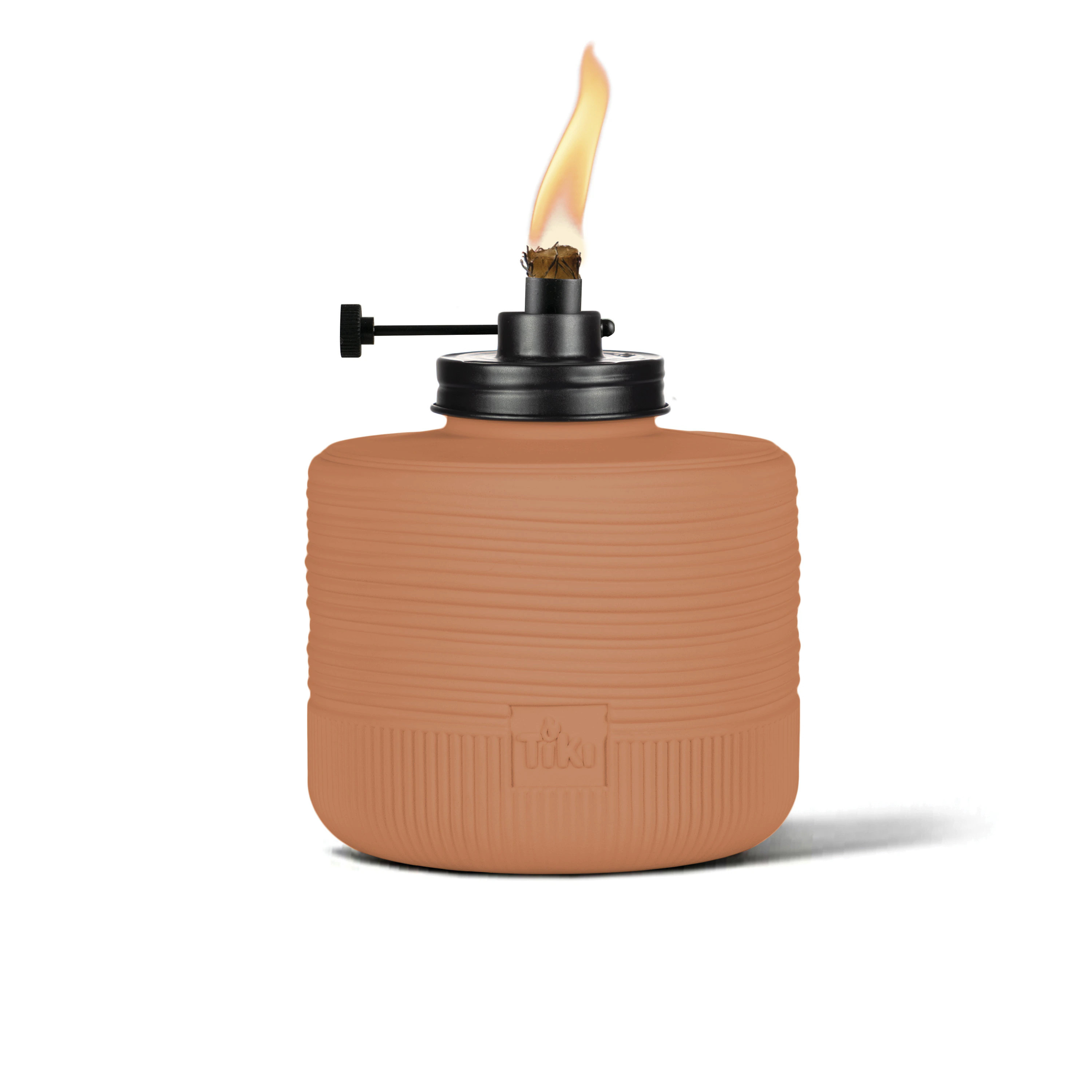 TIKI 1 Inches Terra Cotta Glass Citronella Tabletop torch in Brown | 1124147 | Lowe's