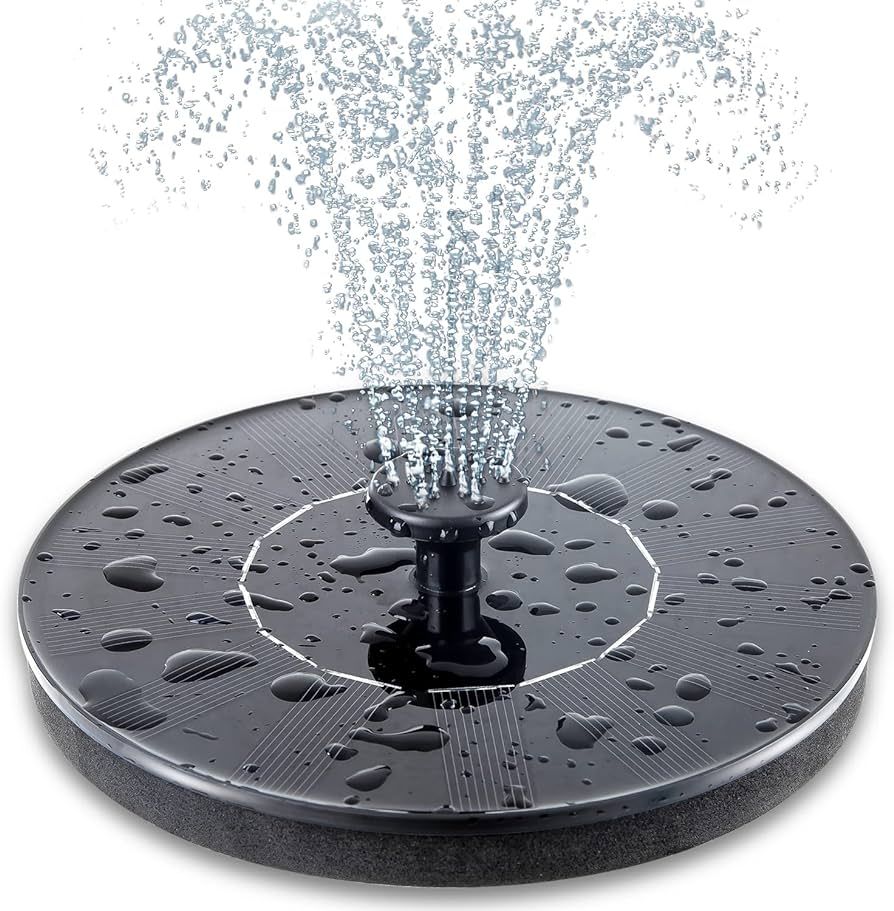 Mademax Solar Bird Bath Fountain Pump, Upgrade 1.4W Solar Fountain with 6 Nozzle, Free Standing F... | Amazon (US)