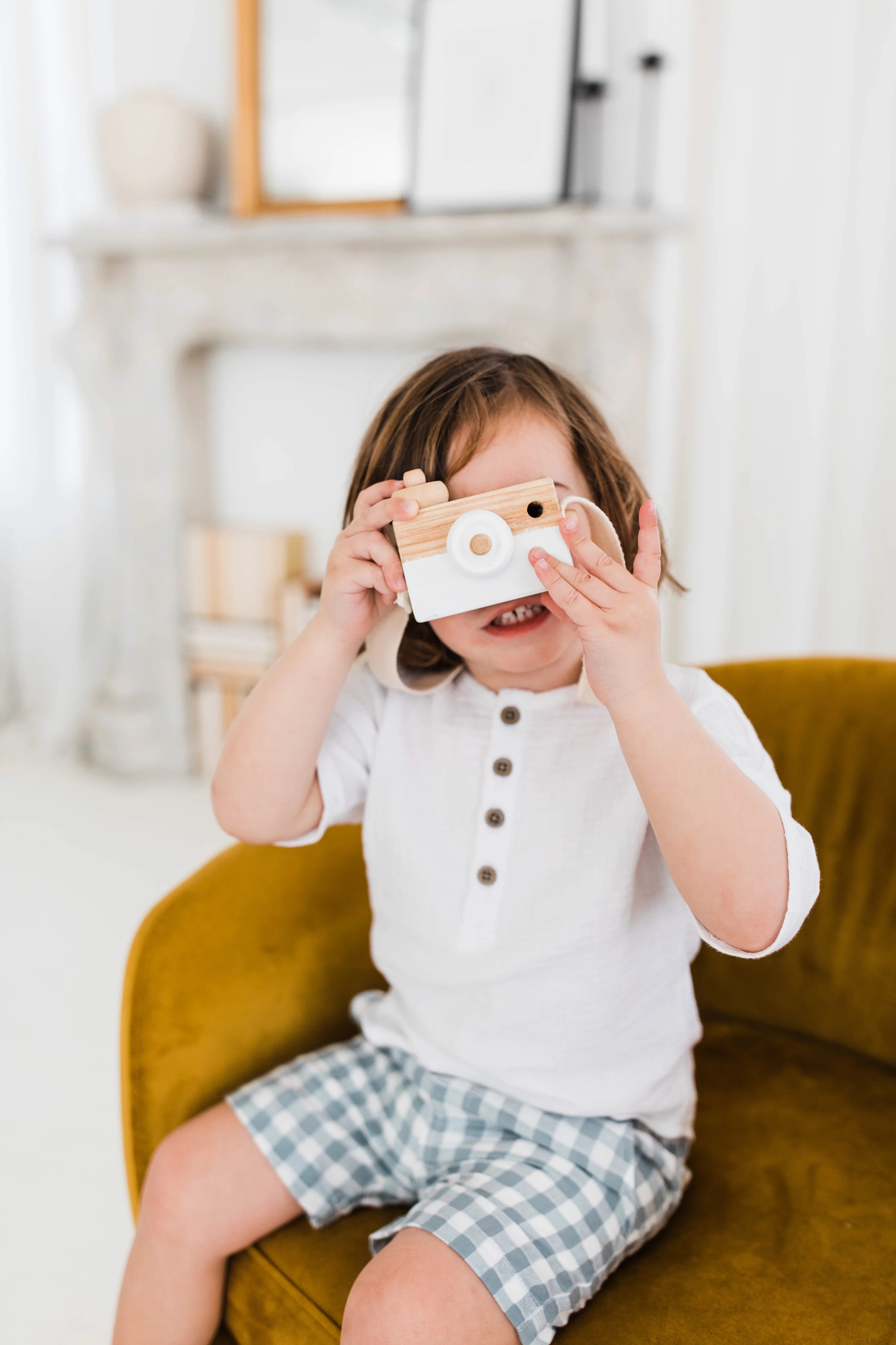 Crew Shorts - Grey and White Plaid | Ollie's Day