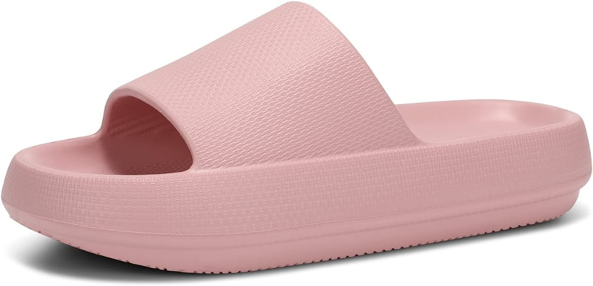 DIRK Slides for Women and Men Sandals Pillow Slippers Shower shoes Cushioned Cloud Slides | Amazon (US)