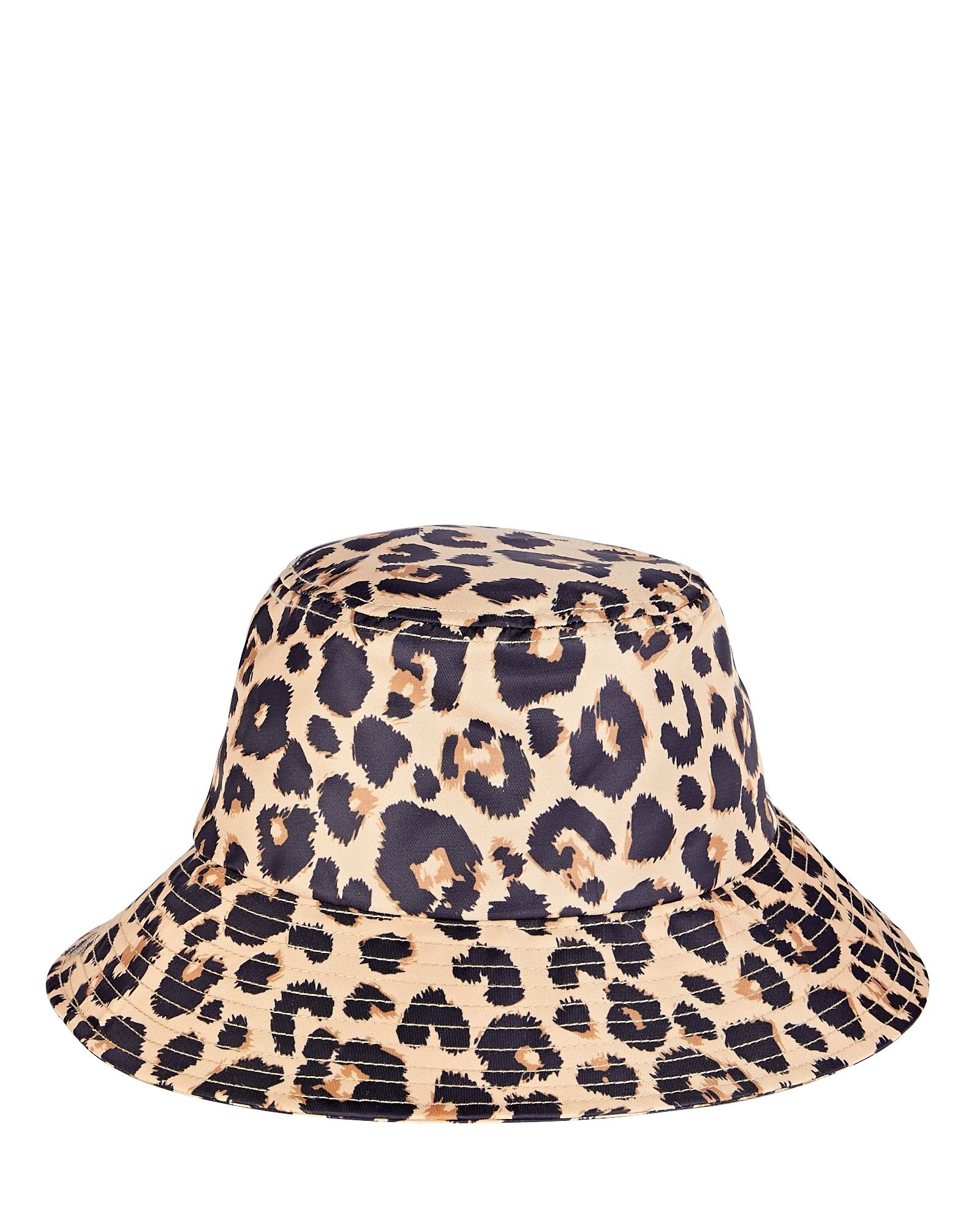Loeffler Randall Ivy Leopard Bucket Hat, Beige/Black 1SIZE | INTERMIX
