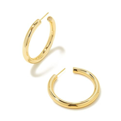 Kendra Scott Colette Large Hoop Earrings in 14k Gold-Plated Brass, Fashion Jewelry for Women | Amazon (US)