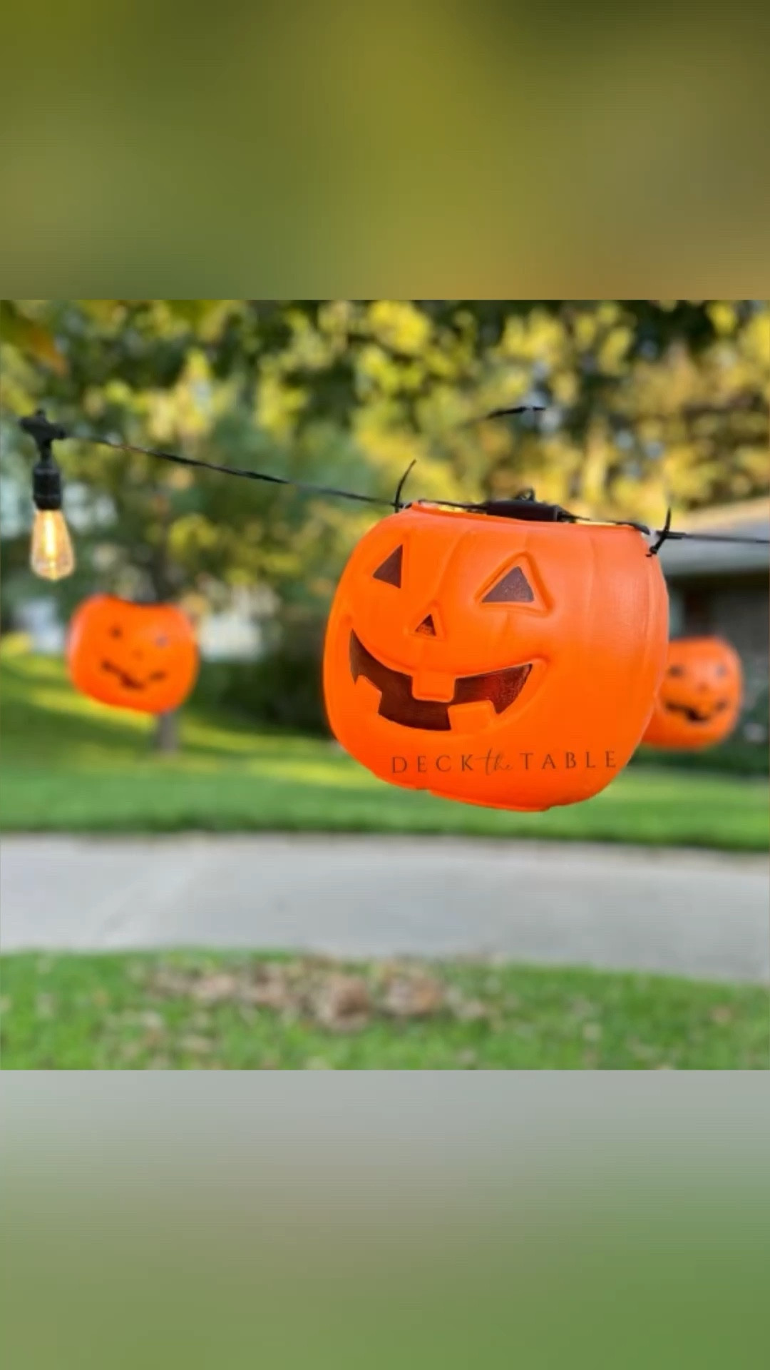 Halloween is probably my favorite holiday to DIY! Mostly because I like to allocate the bulk of my budget to Christmas but also because
Halloween decor is sometimes the simplest. Like DECKing those patio lights with cheap pumpkin buckets and creating something unique that looks just as cool during the day as it does at night! Let me know what you think! Is this a DIY you would try?! 

#LTKHome #LTKSeasonal #LTKHalloween