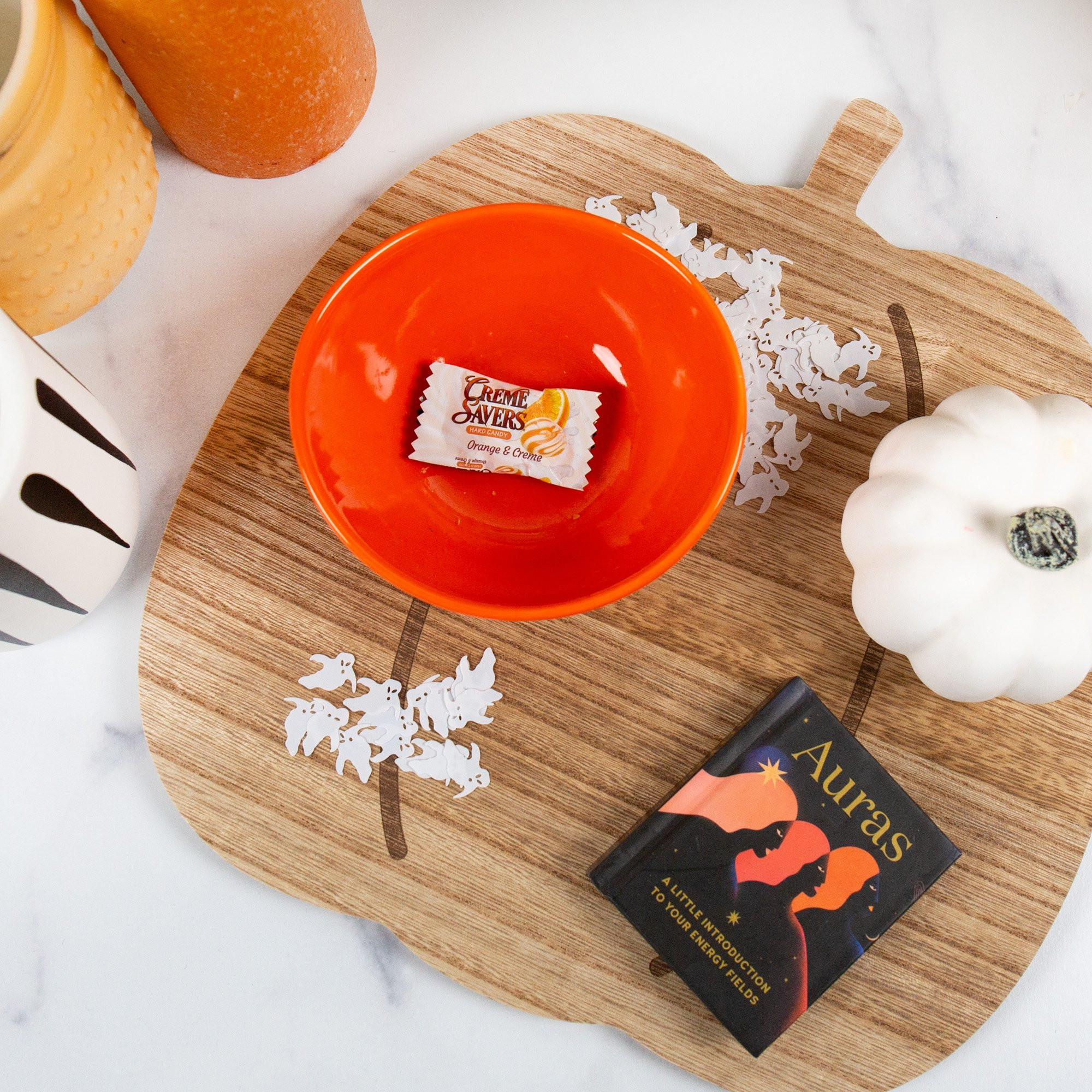 Harvest Wood Pumpkin Serving Tray, 12", by Way To Celebrate | Walmart (US)