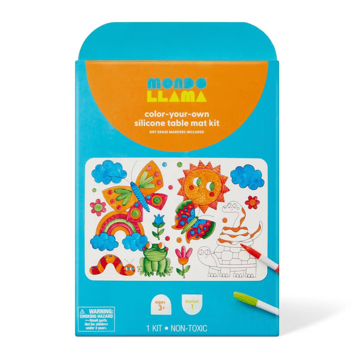 Silicone Dry Erase Table Mat Coloring Kit - Mondo Llama™ | Target