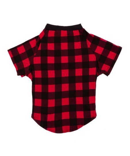 Leveret Red & Black Buffalo Check Dog Tee | Zulily