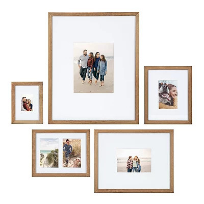 Gallery Wall Picture Frame Set, 5 Piece, White, , Wood | Kirkland's Home | Kirklands
