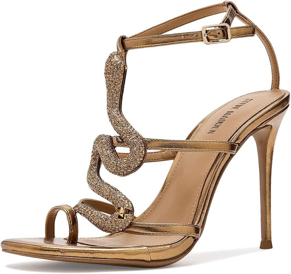 Steve Madden Women's Python Heeled Sandal | Amazon (US)