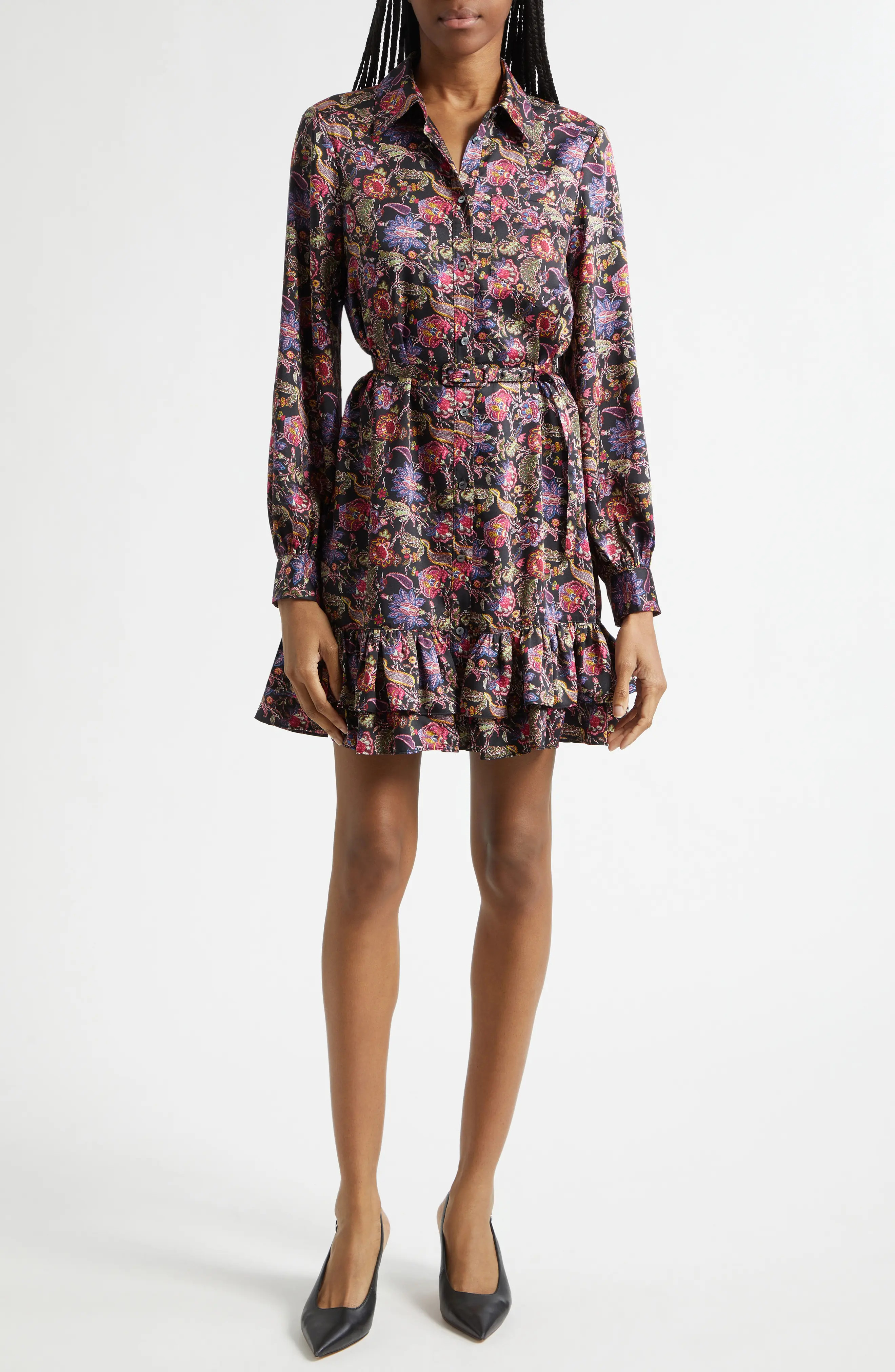 Tirza Paisley Eclipse Long Sleeve Shirtdress | Nordstrom