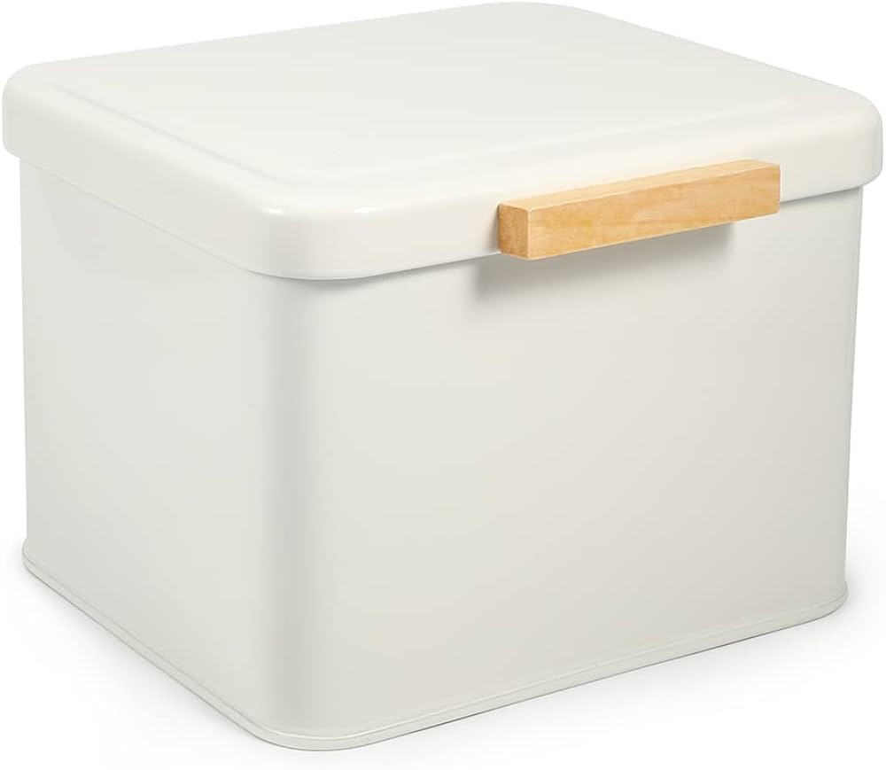 Picowe Laundry Pods Holder Container with Wooden Lid, Farmhouse Metal Laundry Pods Holder Container  | Amazon (US)