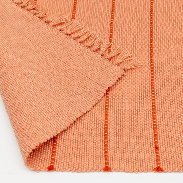 Mainstays by Becky G. & Alejandra Indoor/Outdoor Layering Rug, Orange Stripe, 24" x 36" | Walmart (US)