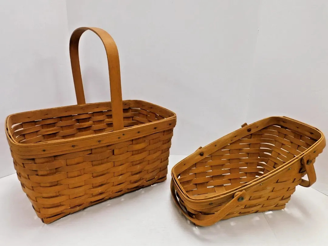 Vintage Set of 2 Longaberger Baskets EJ228 - Etsy | Etsy (US)