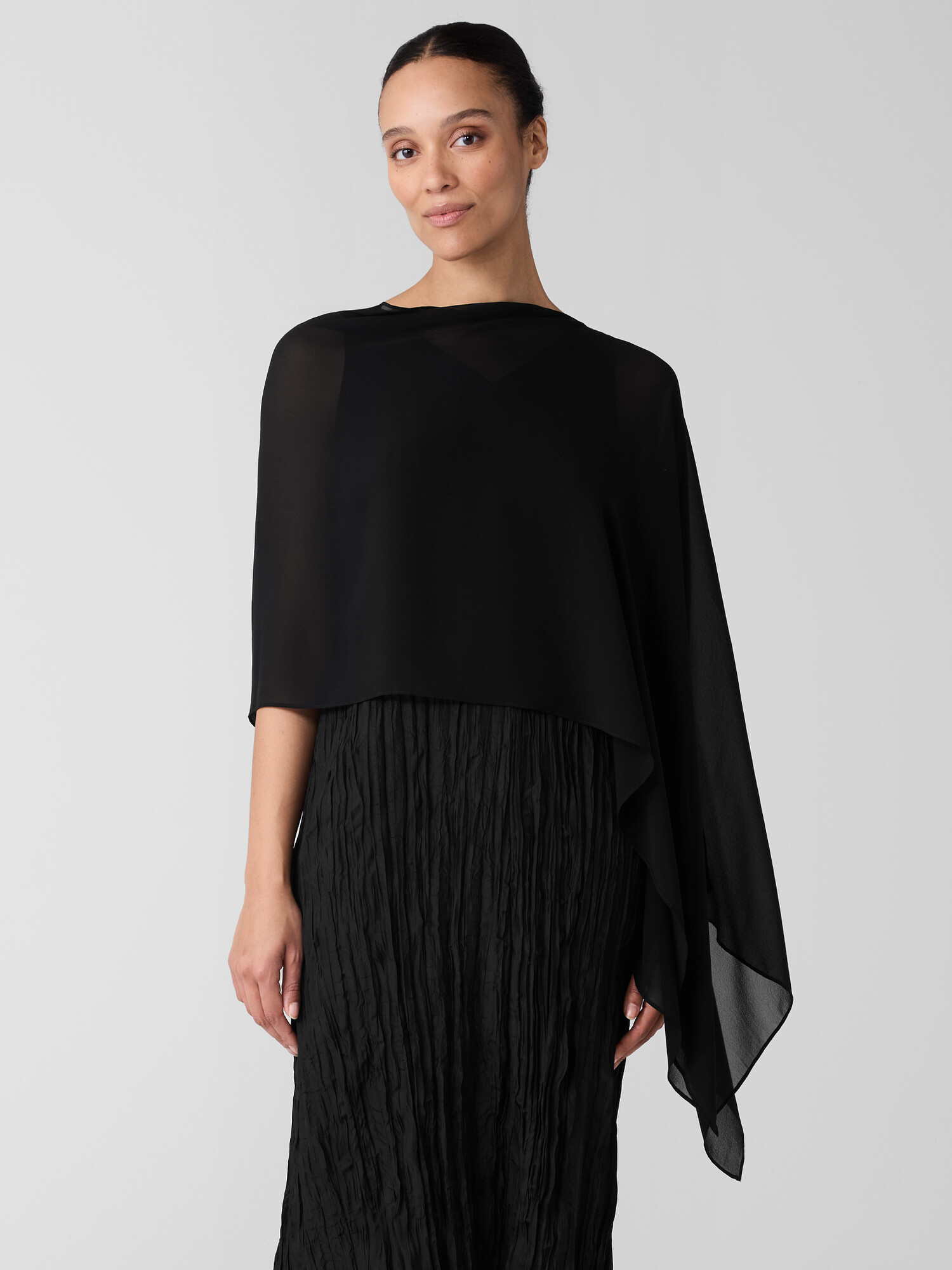 Sheer Silk Georgette Wrap | Eileen Fisher