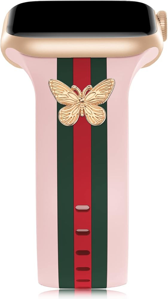 Designer Band with Charms Decor Compatible with Apple Watch Band 38mm 40mm 41mm 42mm 44mm 45mm 49... | Amazon (US)