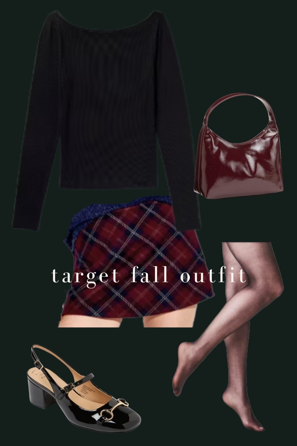 Plaid skirt outfit, cute date night outfit, fall outfit, simple holiday outfit 

#LTKMidsize #LTKootd #LTKHoliday