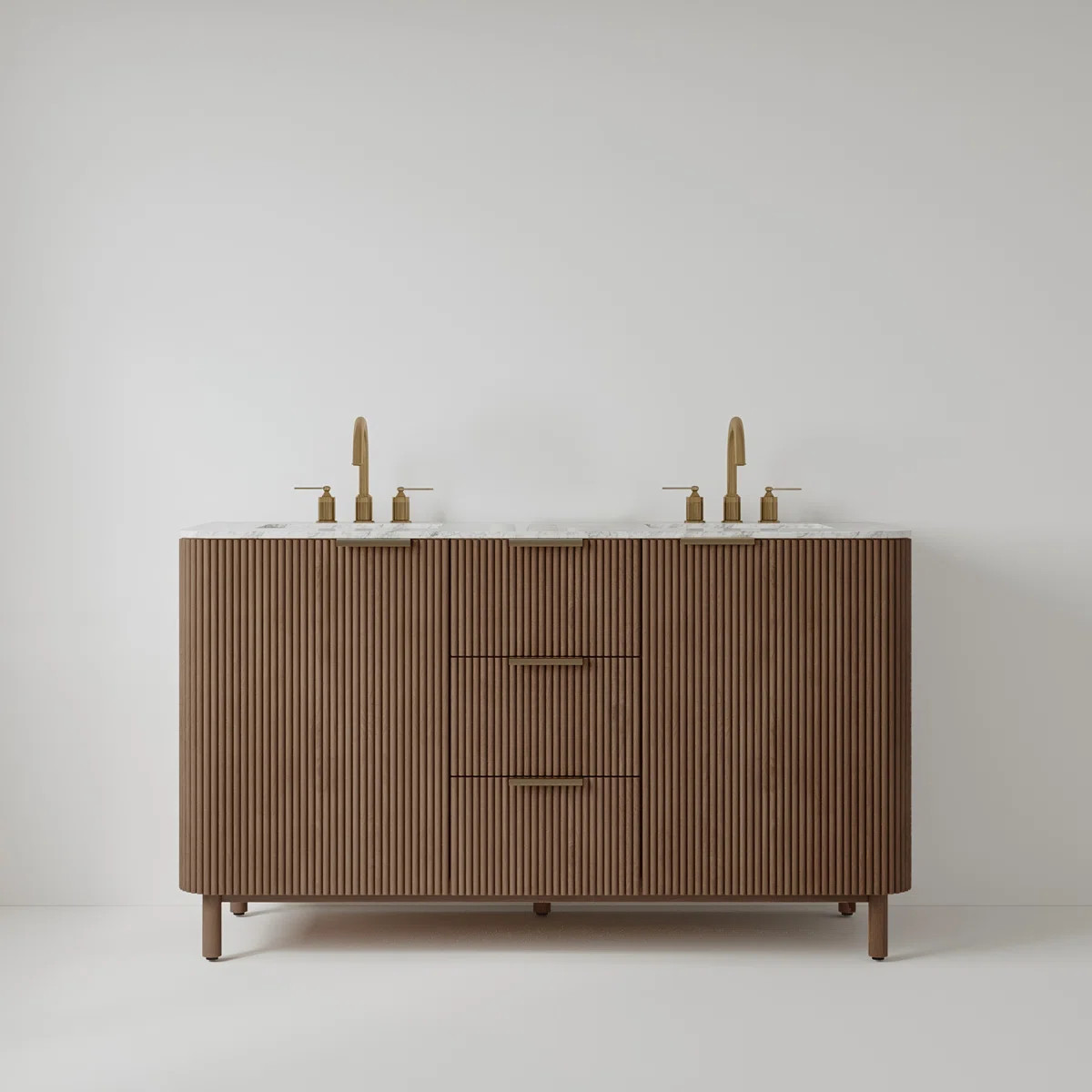 Nova 60" Marble Top Double Sink Bathroom Vanity | Joss & Main