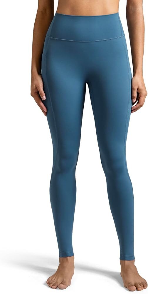 Colorfulkoala Dreamlux No Front Seam Leggings with Pockets for Women, High-Waisted Soft Yoga Pant... | Amazon (US)