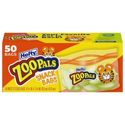 Hefty ZooPals Snack Food Storage Bags - 50ct | Target