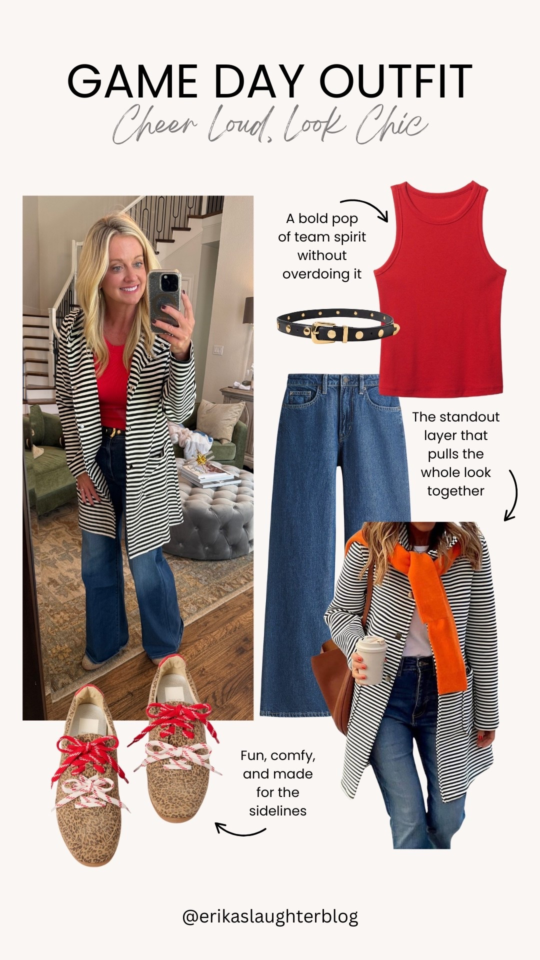 Cheer loud, look chic. This game day look is comfy, stylish, and perfect for the sidelines.

#falloutfit #gamedayoutfit #casualstyle #momstyle #fallfashion



#LTKStyleTip #LTKShoeCrush #LTKFindsUnder100