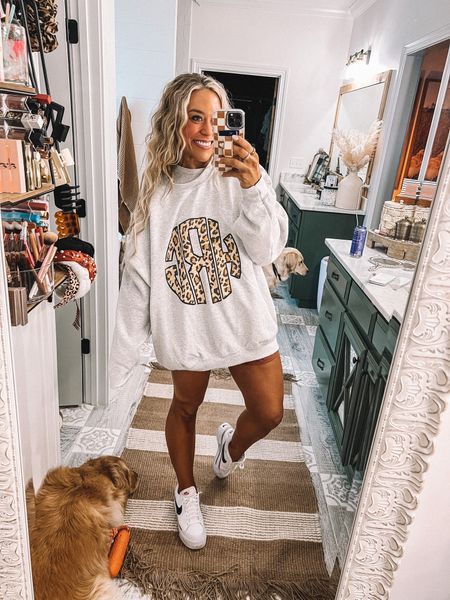 How FUN🫶🏼🥺 custom monogram crew! I sized up to the 2XL for comfort🤍 code: HOLLEY20 to save 20% off!!

#LTKU #LTKunder50 #LTKFind