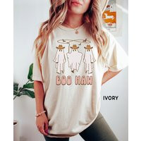 Boo Haw Western Shirt, Retro Ghost Halloween Comfort Colors®, Tee, Fall Country Shirt | Etsy (US)